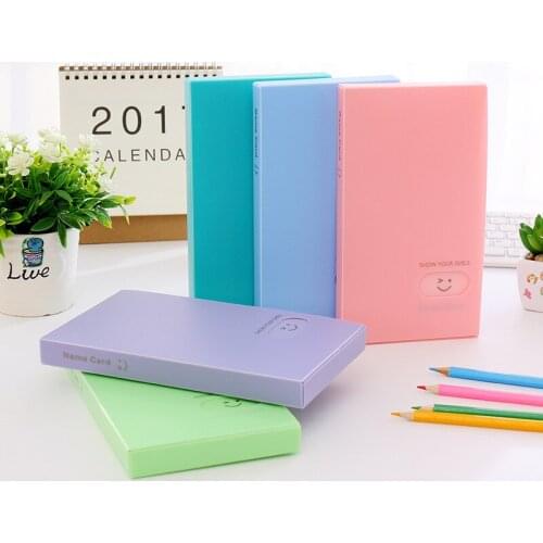 120 Pockets ID Holders Cute Cartoon Card Book Home Picture Case Storage Business Cards Clip Ticket Collection Book Stocks