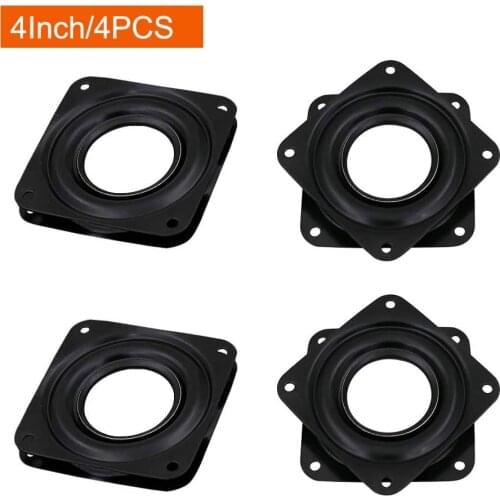 4pcs/pack Lazy Susans Bearing Plate Iron Sofa Accessories Chair Hardware Furniture Rotating Platform Square Turntable Smooth