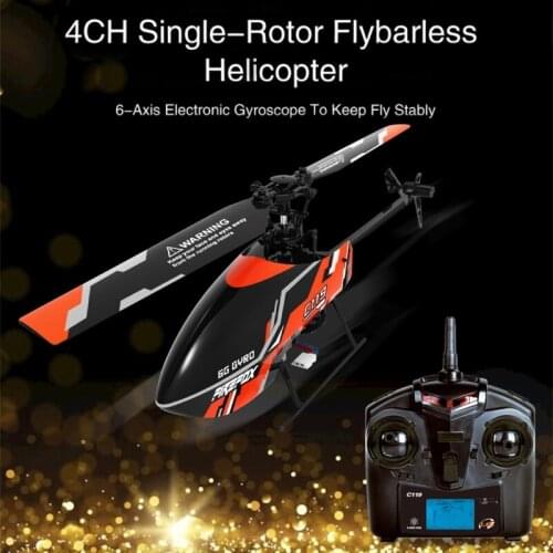 4CH Single-Rotor Flybarless RC Helicopter 6-Axis Electronic Optional Throttle Mode Anti-crash Indicator Lamp RC Aircraft Model