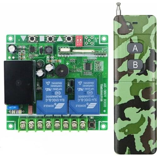 AC 220 V 250V - 380V 2 CH RF Wireless Remote Control 1* Receiver +1* Transmitter more stable and safe