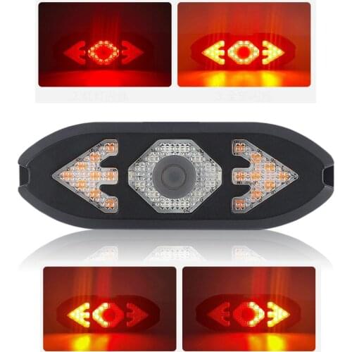 BeFunS Smart remote control bicycle turn signal rechargeable tail light night mountain bike with horn warning light