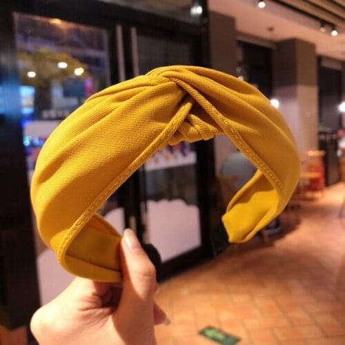 Bohemian Women Elegant Top Knot Plaid Headband Hairbands Hair Holder Turban Fashion Candy Color Hair Hoop Hair Accessories