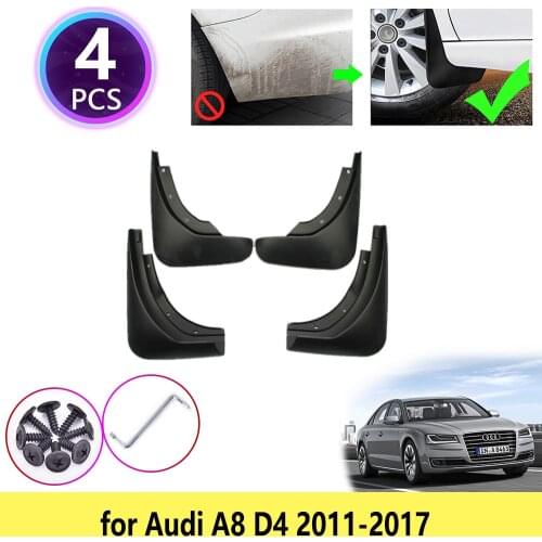 For Audi A8 D4 2011 2012 2013 2014 2015 2016 2017 Mudguards Mudflaps Fender Guards Splash Mud Flaps Front Rear Car Accessories