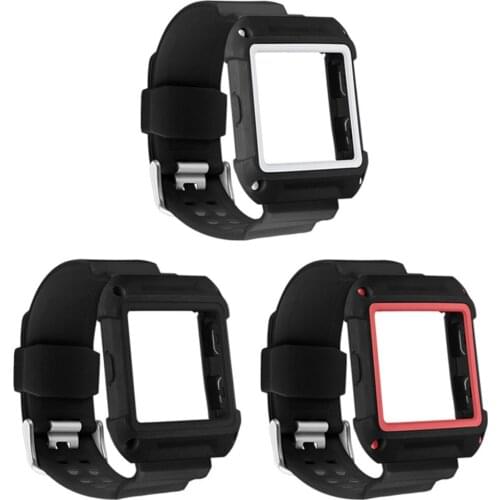 For Fitbit Blaze Smart Watch Silicone Replacement Wrist Strap Band With Frame Soft Silicone Watch Bracelet Adjustable Strap