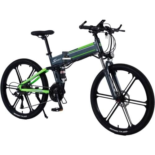 Electric Bike Adult for 350W Foldable E-Commuting Mountain Bicycle with Removable 36V/10A Hidden Lithium Battery & 27 Speed Gear