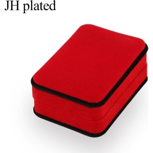 JHplated Jewelry Packaging Necklace Velvet gift boxes Red Blue Gray Rectangle gift box Gift wrapping jewelry box Pendant box