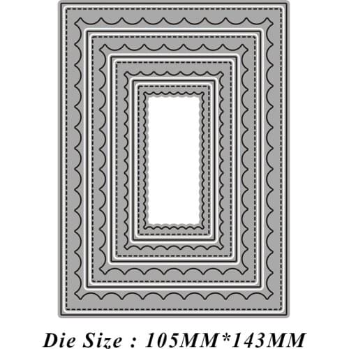 JMCRAFT2021New Rectangle #2 Background Stencil Metal Cutting Die For Scrapbooking Practice Hands-on DIY Album Card Handmade Tool