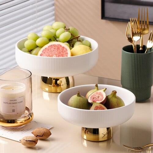 Ceramic Fruit Plate Dessert Storage Rack Tray Snack Food Container Kitchen Dinner Tableware Serving Dish Bowl Organizer