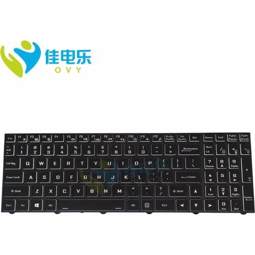OVY US backlit Keyboard for for Hasee GX9 GX8 TX9 TX8 TX7 English black laptops replacement Keyboards 6-80-N815Z0-01D-1 sale