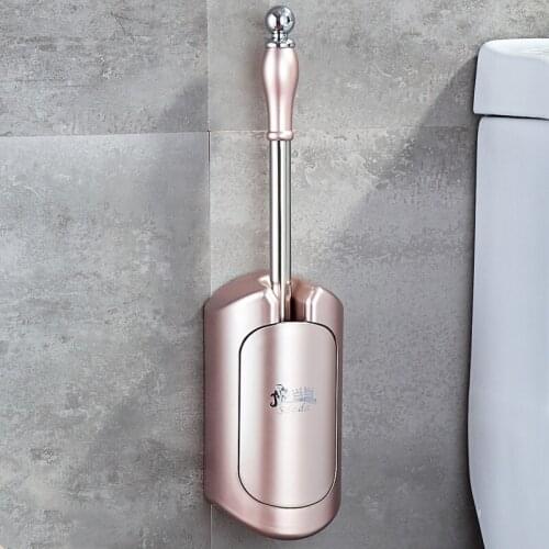 Adhesive Toilet Brush Holder Bathroom Tools Nordic Creative Toilet Brush Wall Mounted Hardware Wc Borstel Household Merchandises
