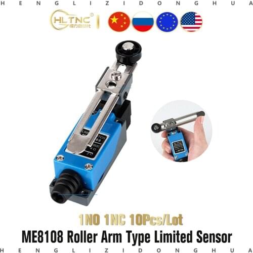 10PCS Roller Arm Type AC Limit Switch For CNC Mill Laser Plasma ME-8108 Brand New