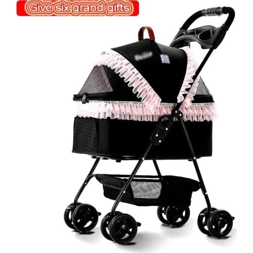 Small Medium Sized Dog Cart Light Foldable Transportation Walking The Cat Dog Car Seat Dual Purpose Garden Cart Pet Accessories