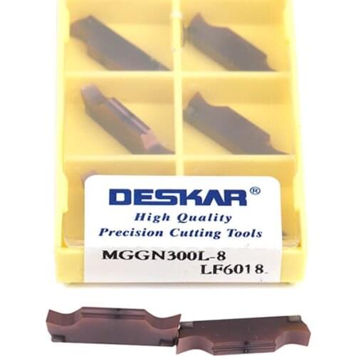 MGGN150L-8 MGGN200R-8 MGGN300L-8 MGGN400R-8 MGGN500L-8 LF6018 Carbide Inserts Grooving Blades CNC Lathe Turning Tools, For Steel