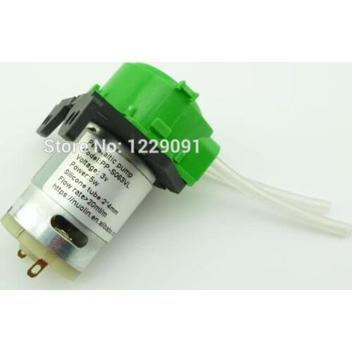 Micro electric 3v 6v 12v 24v 5w peristaltic pumps dc dosing pump different flow rate for choosing