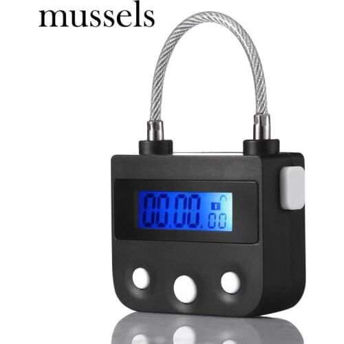 Multipurpose Electronic Time Lock Safe Chastity Device Ankle Handcuffs Mouth Gag Bondage Timer Sex Toys For Couples Adult Game