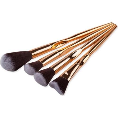 20set 4pcs/set Luxury Rose Gold Makeup Brushes Tools Foundation Powder Makeup Brush Set Beauty Kits Pencel Gift fashion