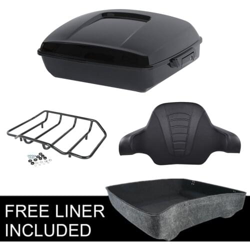 Motorcycle Chopped Pack Trunk Backrest Luggage Rack For Harley Tour Pak Touring Road King Street Glide 2014-2021