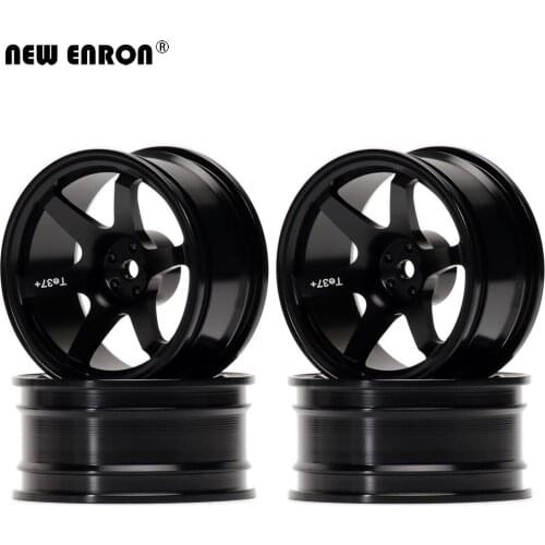 NEW ENRON Aluminum Alloy 6 Spoke 52MM Wheel Rims 4Pcs For RC Car 1/10 On-Road Drift Tamiya HPI Kyosho RedCat SAKURA Traxxas HSP