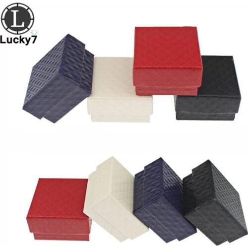 5x5x3cm Jewelry Ring Box Earring Display Storage Organizer Box Case Gift Box Diamond Textured Ring Stud Earrings Jewelry Box