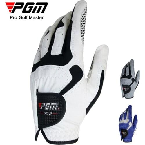 PGM Soft Left Hand Golf Gloves Mens Microfiber cloth sports gloves Anti-skid Granules Breathable wear-resistant Golf Glove