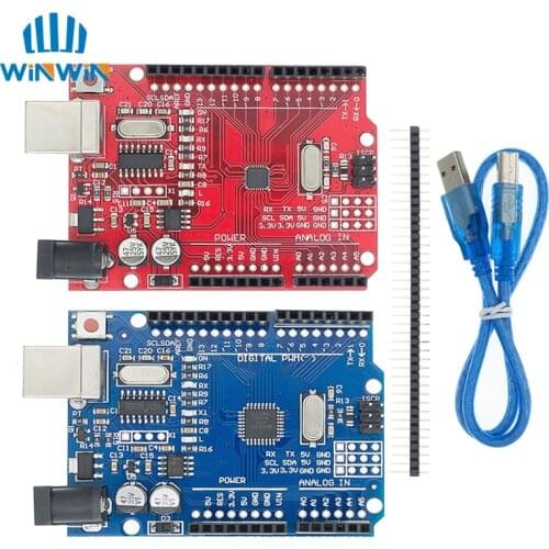 UNO R3 CH340G+MEGA328P SMD Chip 16Mhz For Arduino UNO R3 Development board USB CABLE ATEGA328P One set