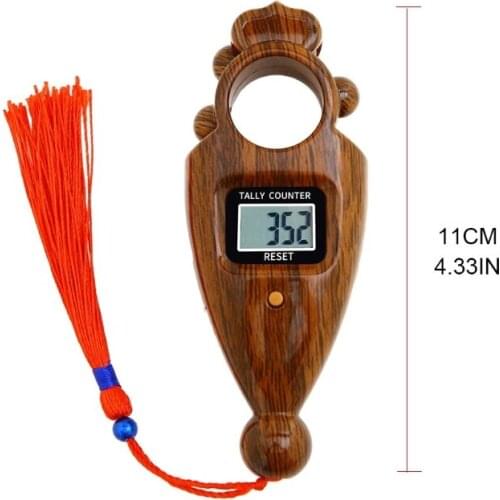 Portable Handheld Tassel Digital Beads Counter Finger Game Toy Manual Reset Decompression Relaxation Tool Meditation