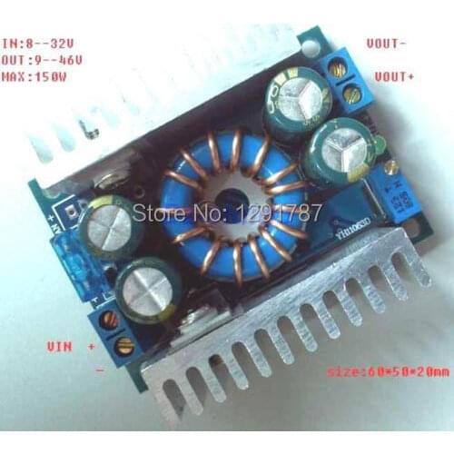 150W 8A DC DC converter 8-32V to 9-46V 19V 24V 36V step up BOOST power module