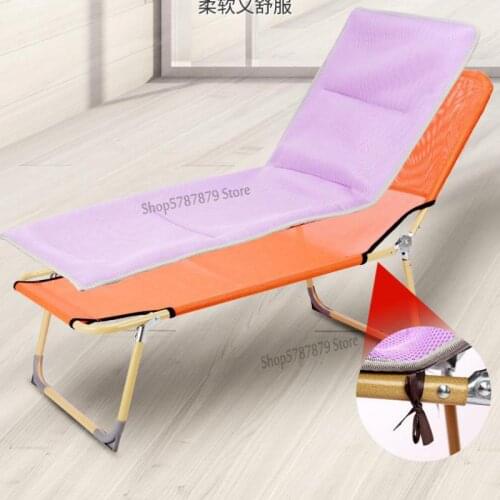 Student folding bed sheet office simple child kid lunch break bed outdoor portable beach recliner toddler