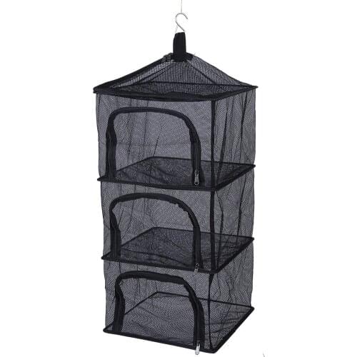 Folding Camping Dry Net Portable 4 Layer Hanging Mesh Foods Dish Outdoor BBQ Picnic Bag Rack Shelf Storage Basket Tableware