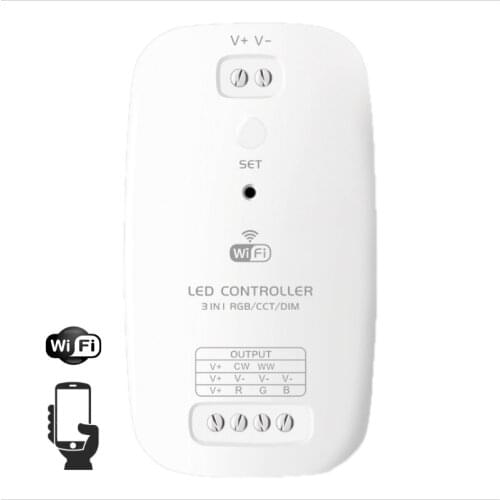 Intelligent Smart Wifi Wi-Fi Network Single Color CCT RGB 3 Function In 1 Cob Dimmable Led Strips Phone APP Controller