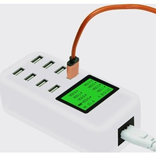ILEPO Smart USB Charger LED Display 8 Port 40W Fast Charging For iPhone iPad Samsung Huawei Xiaomi Mobile Phone Charger Adapter