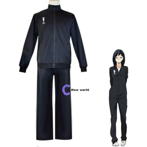 Anime Haikyuu Uniform Karasuno High School Volleyball Club Men Boy Jacket Clothes Cosplay Costumes Sportswear Shimizu kiyoko
