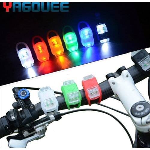 Bicycle Front Light Flash 3 Modes Silicone LED Head Front Rear Wheel Bike Light Waterproof Cycling Lights with Battery