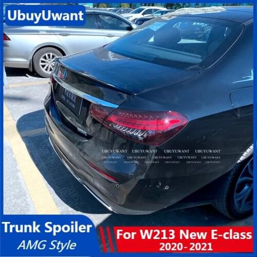 UBUYUWANT Rear Trunk Spoiler For Mercedes W213 NEW E Class E250 E300 E43 E63 AMG Sedan 4Door 2020 2021 ABS Car Tail Lip Wing