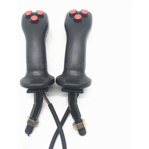 Excavator parts modified wood grabber clamp iron grabber 3 buttons Daewoo 225 258-9 420-9 joystick handle rubber pilot joystick
