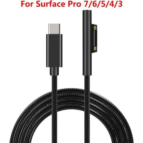 Type-C Power Charger Pd Fast Charging Cable For Microsoft- Surface Pro 3 4 5 6 7