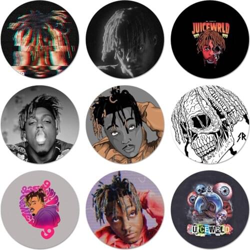 Rapper Juice WRLD Icons Pins Badge Decoration Brooches Metal Badges For Backpack Decoration 58mm