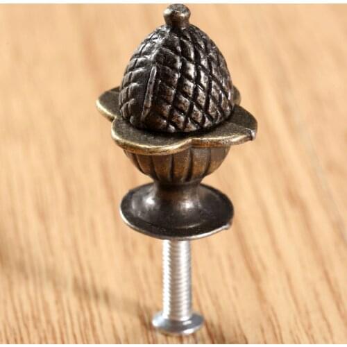 1Pc Vintage Jewelry Box Cabinet Knobs Drawer Cupboard Wardrobe Pulls Handle with Screws Furniture Door Knobs and Handles 30*23mm