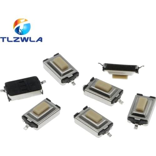 100pcs Touch Micro Switch 3*6*2.5mm SMD White Button Head 3x6x2.5
