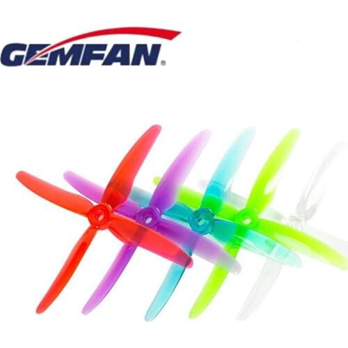 2 Pairs GEMFAN 51455 5.1 Inch Hurricane X 4-blade Propeller 5mm Mounting Hole for RC FPV Racing Drone Quadcopter Multirotor