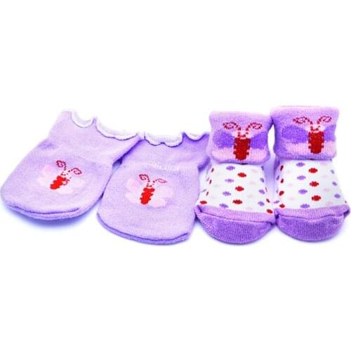 Redkite 2 Pairs Newborn Socks 100% cotton New Style For Baby Boys Girls