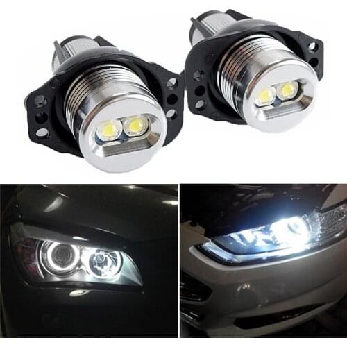 2Pcs 20W LED Headlight Light Bulb Low Consumption High Power Ultra Long Lifespan Marker Angel Eyes Fit For E90 E91#291519