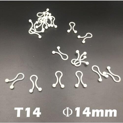 200pcs/Lot T14 14mm Dia Ball U Type White Nylon Plastic Round Circle Cable Clip Lock Network Wire Reusable Twist Tie