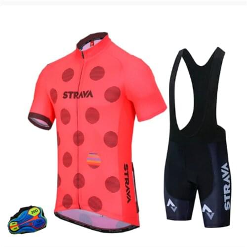 STRAVA 2021 Pro Team Summer Mens Mtb Bike Wear Breathable Mountain Bicycle Clothes Suit Sport Wears Road Cycling Clothing Kits