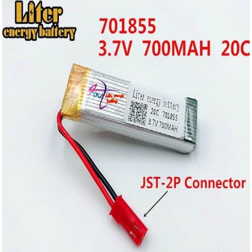 3.7V 700mAh Drone Rechargeable Li-polymer Battery 701855 + Charger Set For RC UDI RC u817 u817a u817c u818a Syma s032