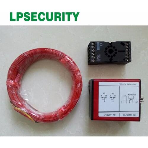 50m/roll 1.0 mm coil + Single Loop Detector Ground Sensors Traffic Inductive for Packing Systems 220V