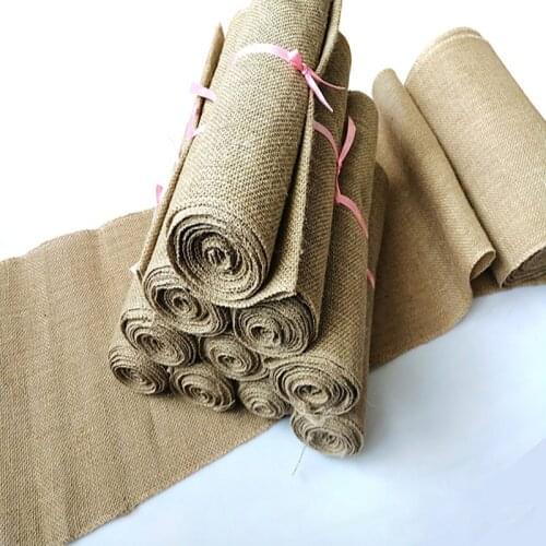 50Meters/Roll Natural Jute Burlap Ribbon Lace DIY Handmade Hemp Ribbon Wedding Party Home Decorative Christmas Gift Wrapping