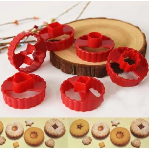 6pcs New Multifunctional Cookie Cutter Cake Decorating Fondant Cutters Tool Linzer Fudge Pastry Decoration Baking Tool DIY Mold
