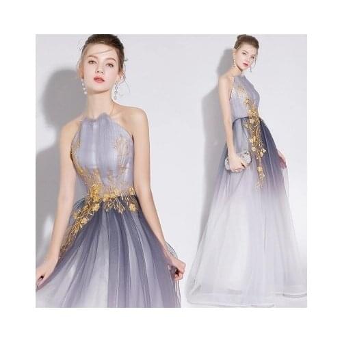 Freeship light grey embroidery halter medieval dress princess Renaissance Gown queen Victorian /Marie/ Belle Ball/ball gown