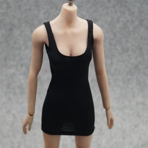 1/6 scale black hip skirt dress fit 12 inch action figure body